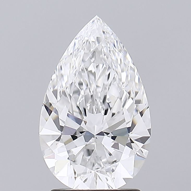 2.02 Carat Pear Lab Diamond with  Cut Diamond in 14KT  view 1
