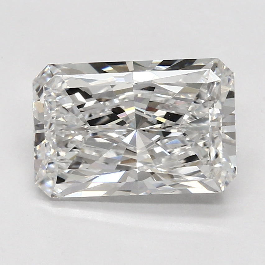 3.74 Carat Radiant Lab Diamond with  Cut Diamond in 14KT  view 1
