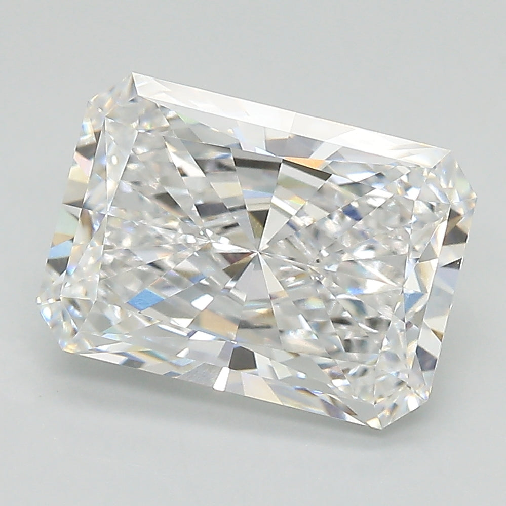 4.03 Carat Radiant Lab Diamond with  Cut Diamond in 14KT  view 1
