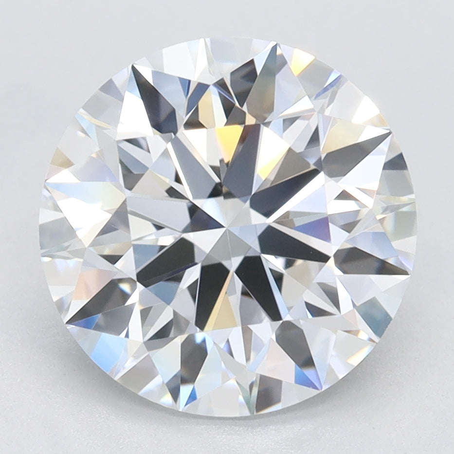 3.04 Carat Round Lab Diamond with  Cut Diamond in 14KT  view 1
