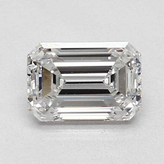 1.05 Carat Emerald Lab Diamond with  Cut Diamond in 14KT  view 1
