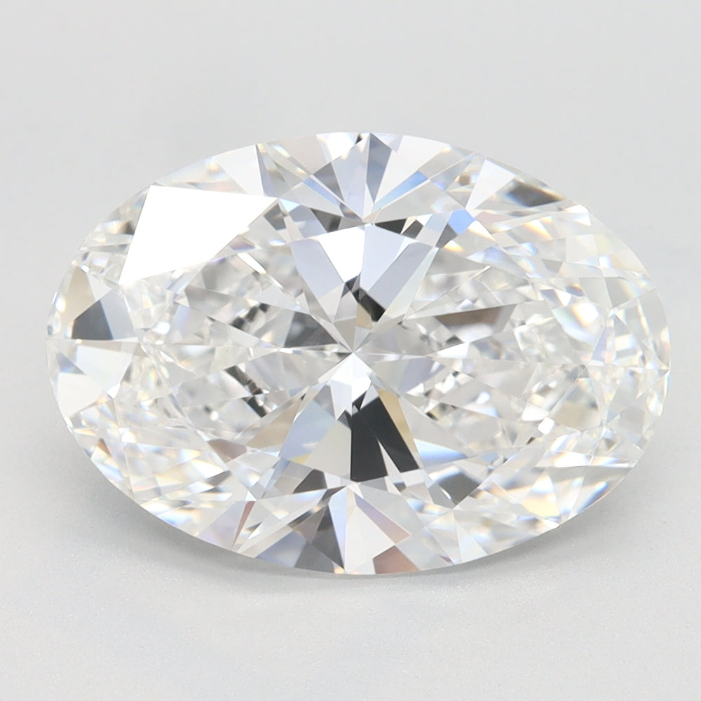 3.88 Carat Oval Lab Diamond with  Cut Diamond in 14KT  view 1
