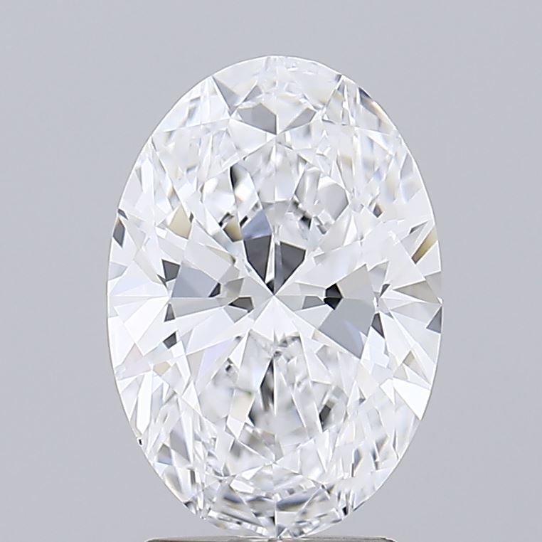 2.56 Carat Oval Lab Diamond with  Cut Diamond in 14KT  view 1
