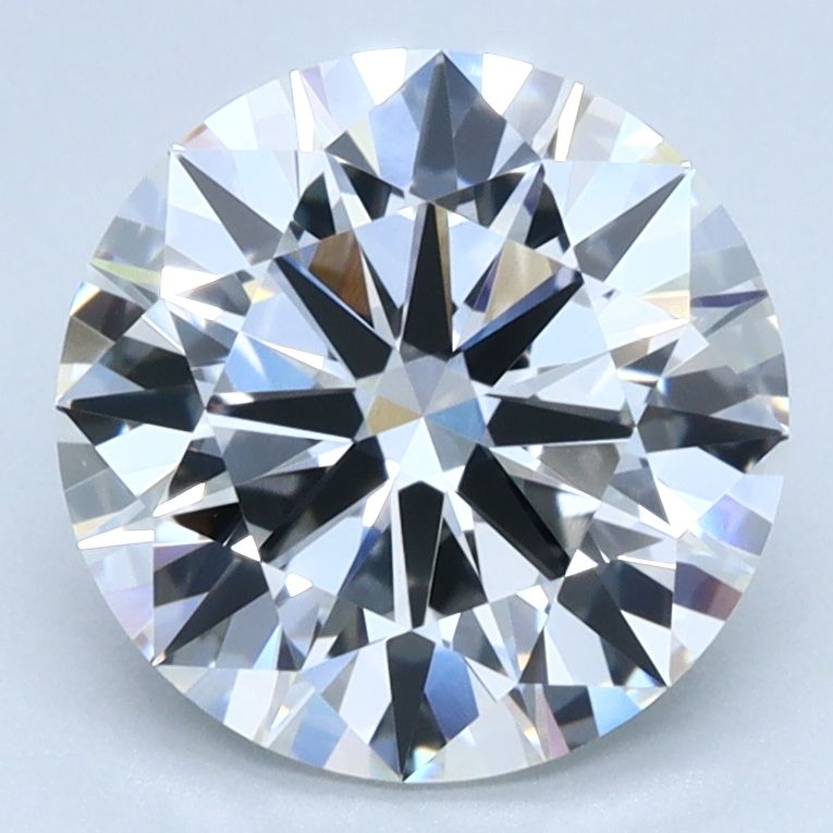 2.5 Carat Round Lab Diamond with  Cut Diamond in 14KT  view 1
