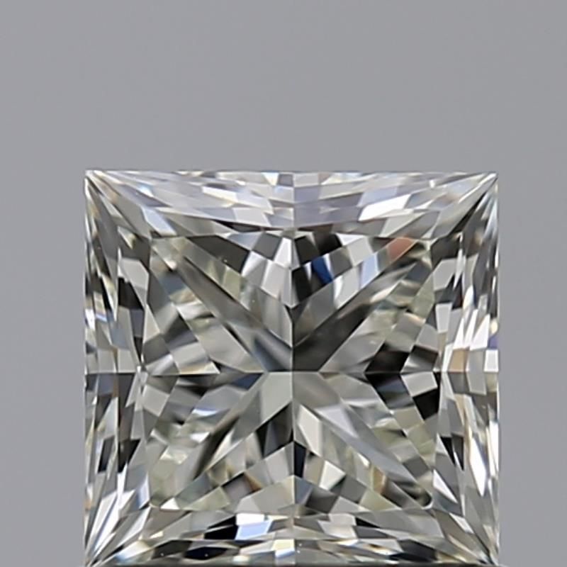 0.81 Carat Princess Natural Diamond with  Cut Diamond in 14KT  view 1
