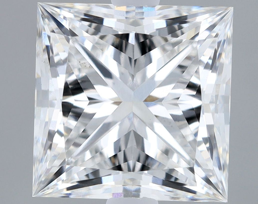 2.5 Carat Princess Lab Diamond with  Cut Diamond in 14KT  view 1
