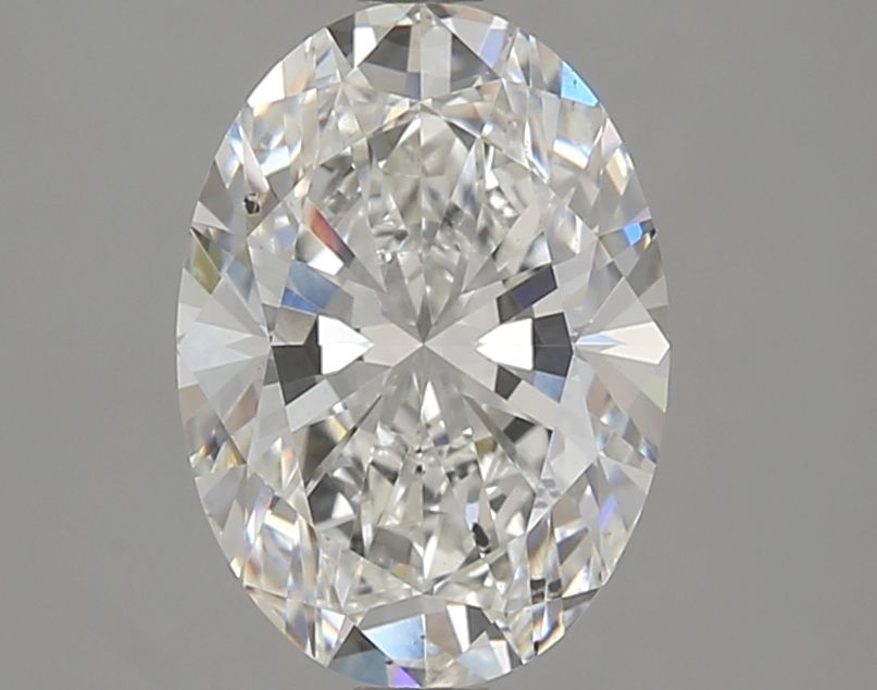 2.36 Carat Oval Lab Diamond with  Cut Diamond in 14KT  view 1

