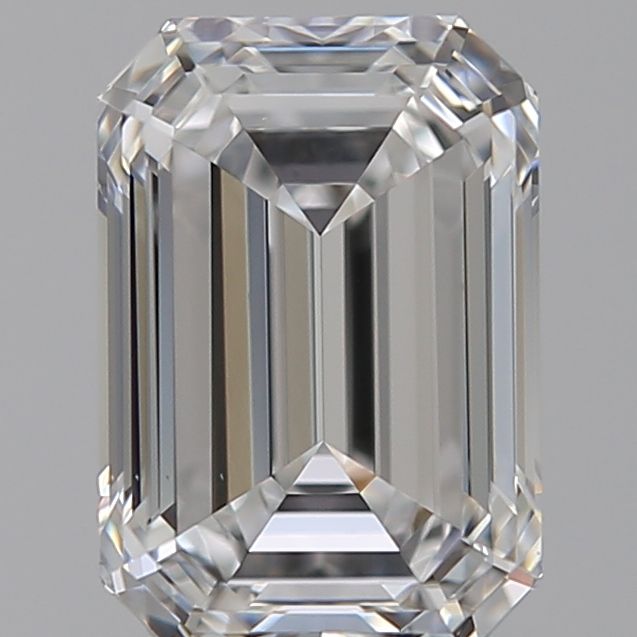 1.52 Carat Emerald Lab Diamond with  Cut Diamond in 14KT  view 1
