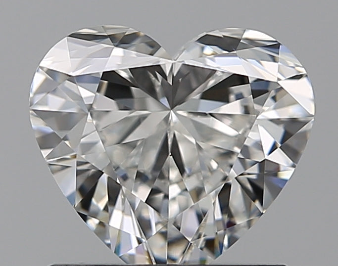 1.0 Carat Heart Natural Diamond with  Cut Diamond in 14KT  view 1
