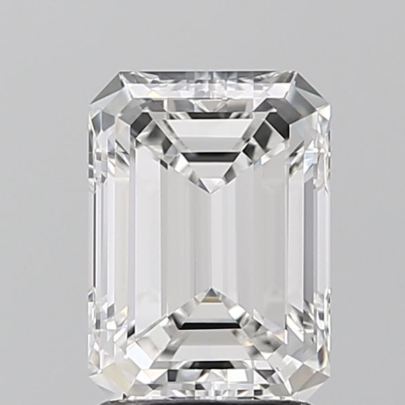 2.02 Carat Emerald Lab Diamond with  Cut Diamond in 14KT  view 1
