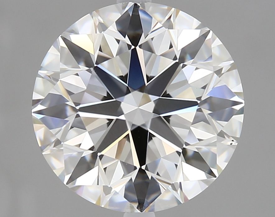 3.02 Carat Round Lab Diamond with  Cut Diamond in 14KT  view 1
