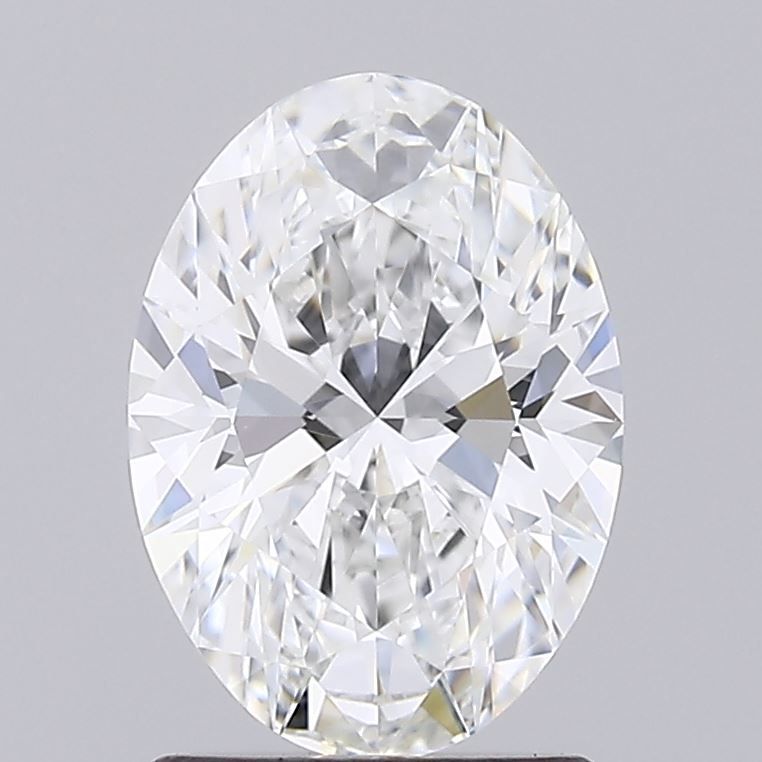 1.45 Carat Oval Lab Diamond with  Cut Diamond in 14KT  view 1
