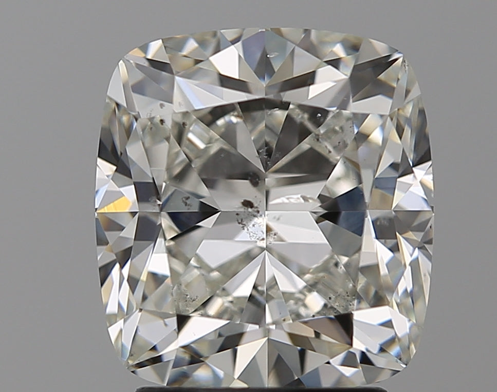 3.01 Carat Cushion Natural Diamond with  Cut Diamond in 14KT  view 1
