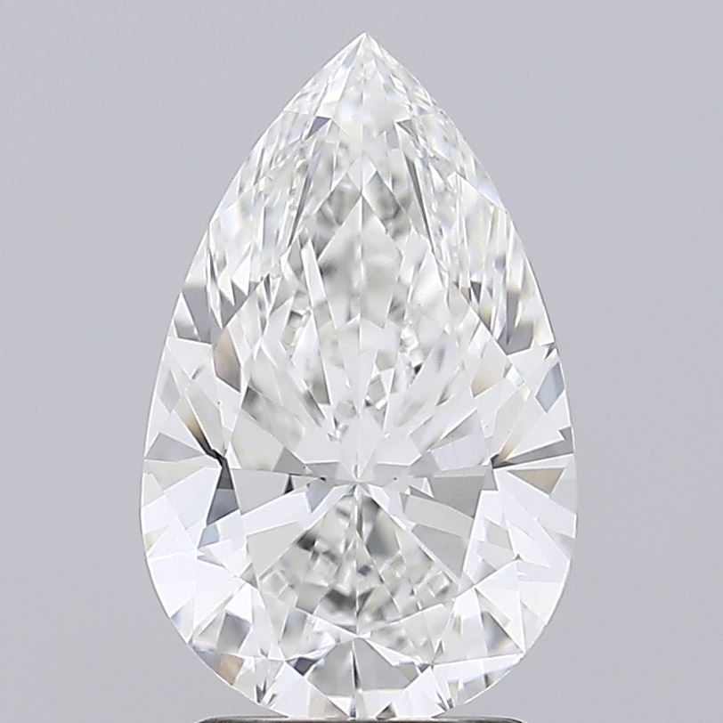 1.82 Carat Pear Lab Diamond with  Cut Diamond in 14KT  view 1
