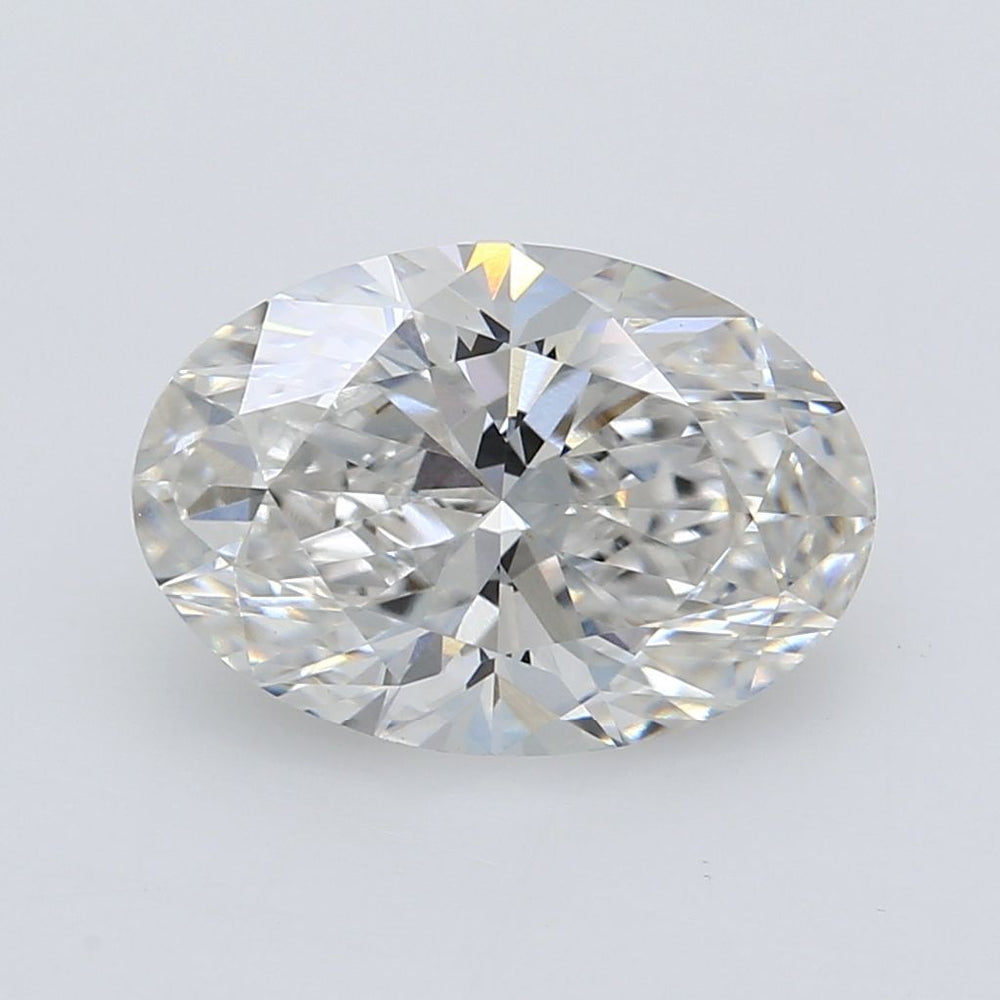 2.06 Carat Oval Lab Diamond with  Cut Diamond in 14KT  view 1
