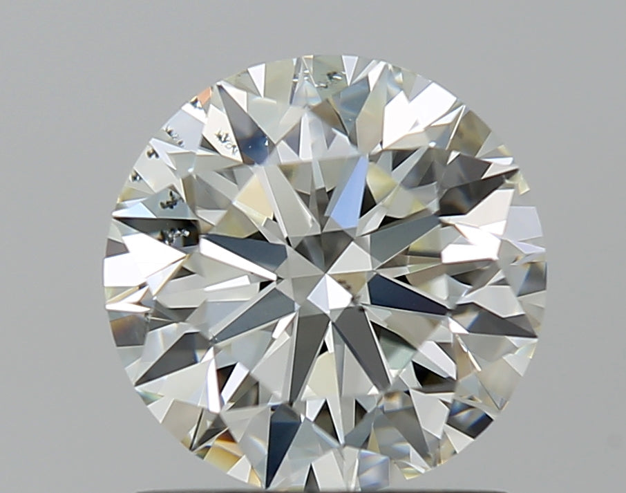 1.27 Carat Round Natural Diamond with  Cut Diamond in 14KT  view 1
