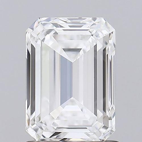 1.51 Carat Emerald Lab Diamond with  Cut Diamond in 14KT  view 1
