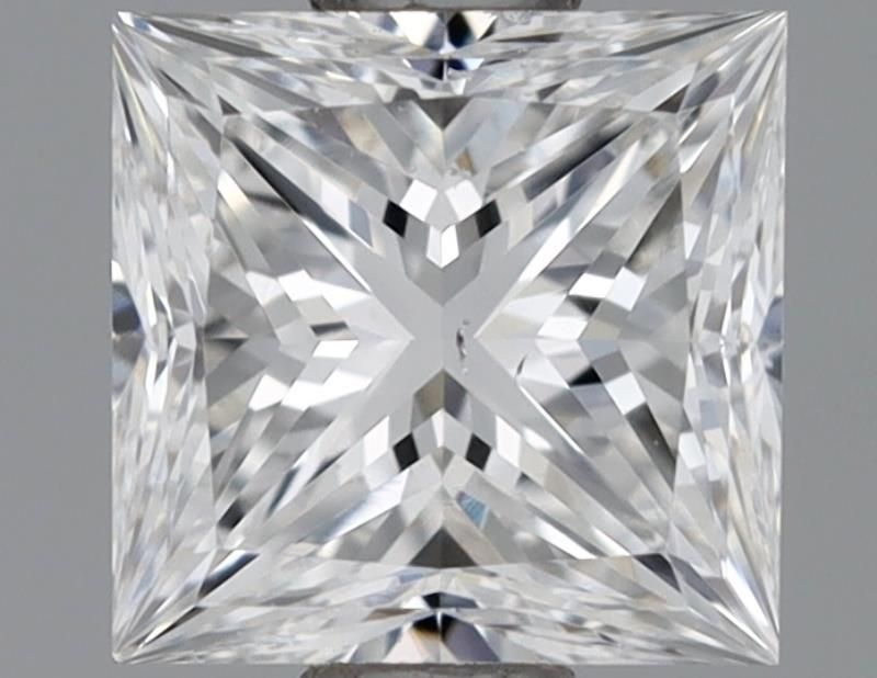 0.58 Carat Princess Natural Diamond with  Cut Diamond in 14KT  view 1
