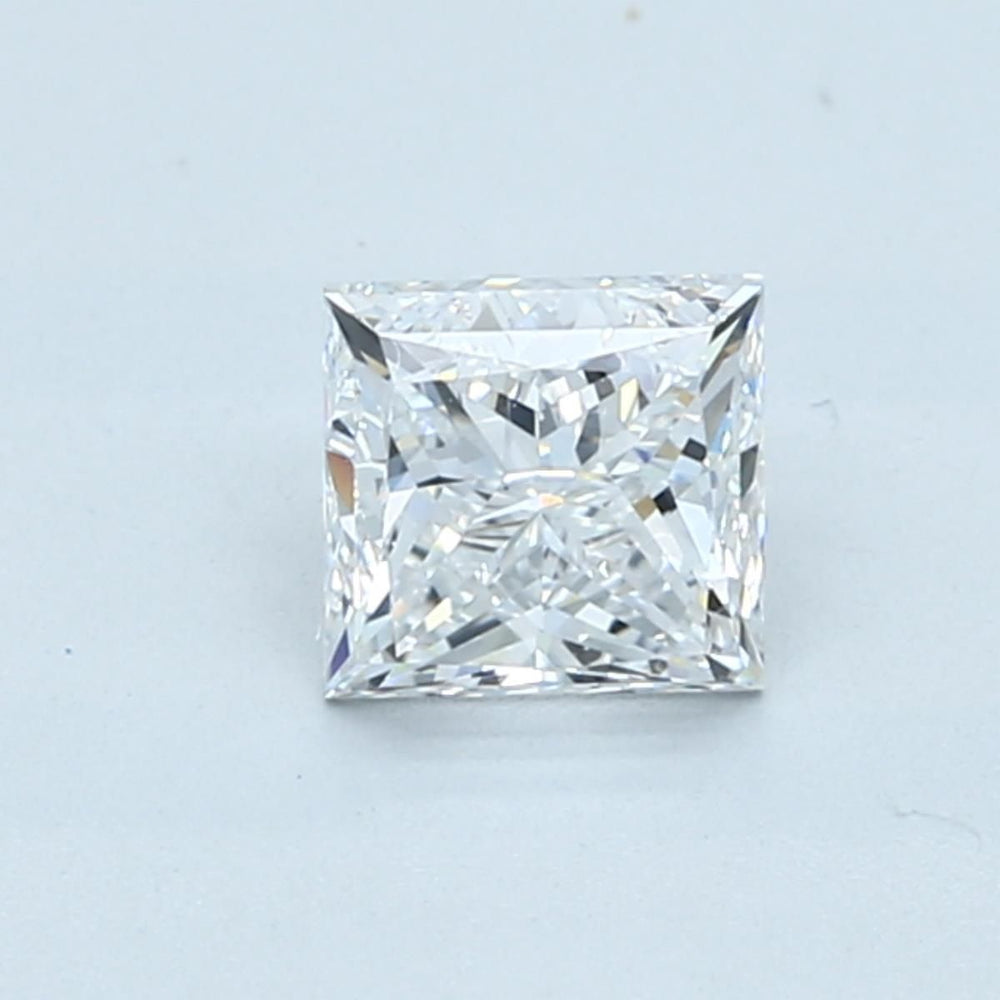 1.01 Carat Princess Natural Diamond with  Cut Diamond in 14KT  view 1
