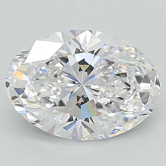 1.24 Carat Oval Lab Diamond with  Cut Diamond in 14KT  view 1
