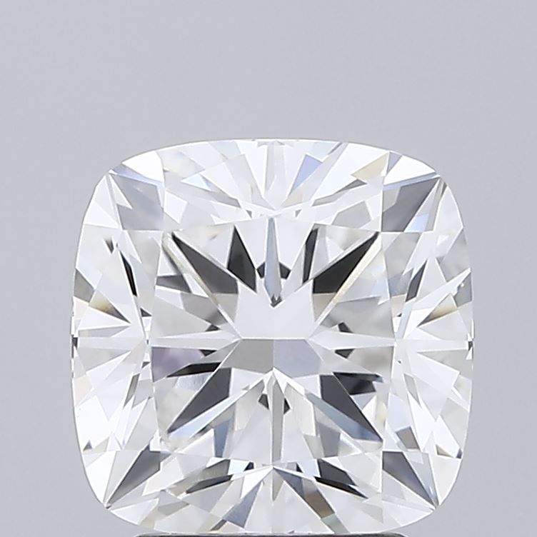 2.82 Carat Cushion Lab Diamond with  Cut Diamond in 14KT  view 1
