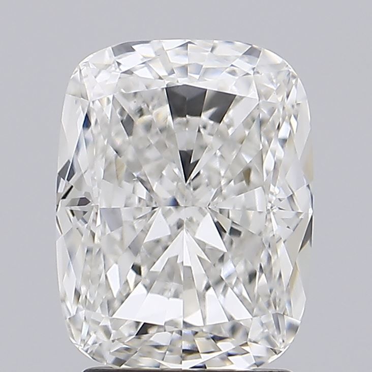 2.74 Carat Cushion Lab Diamond with  Cut Diamond in 14KT  view 1
