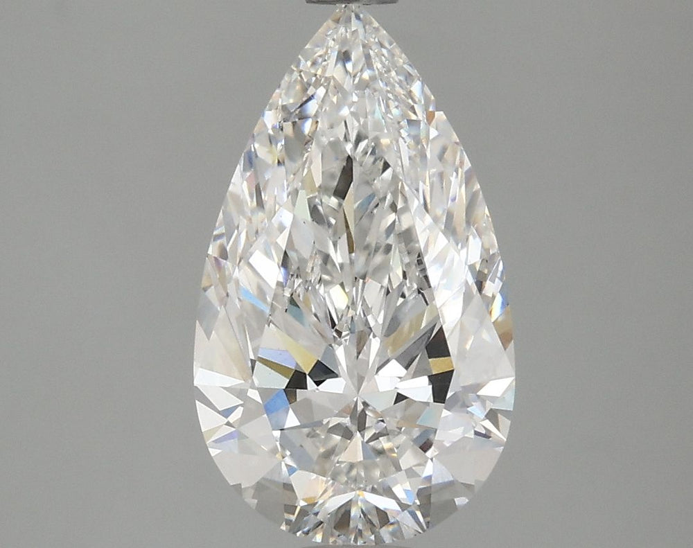 2.52 Carat Pear Lab Diamond with  Cut Diamond in 14KT  view 1
