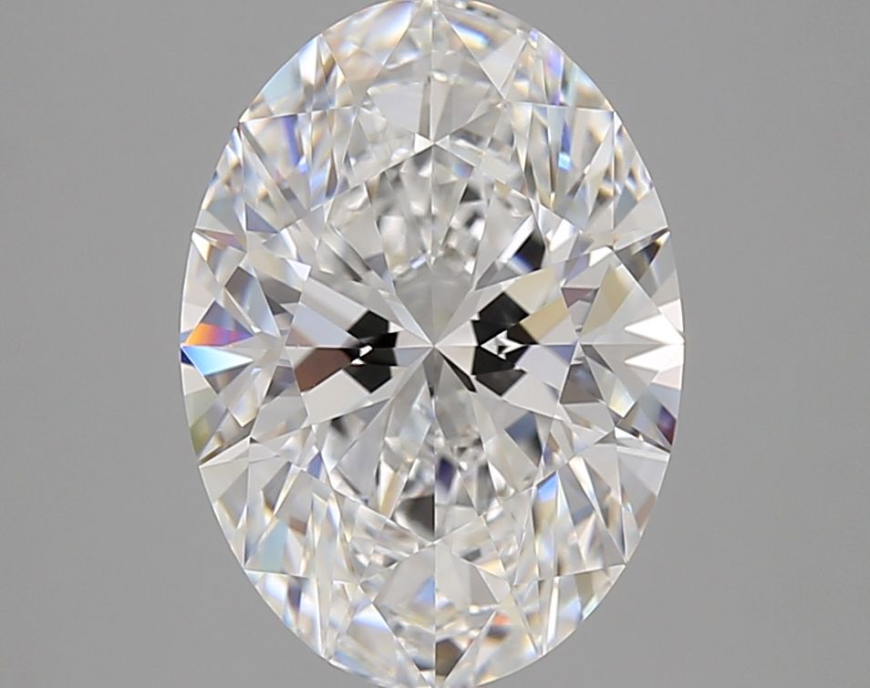4.0 Carat Oval Lab Diamond with  Cut Diamond in 14KT  view 1
