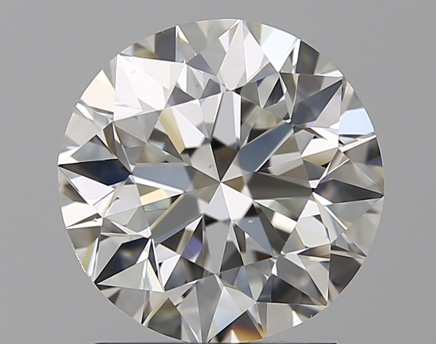 2.01 Carat Round Natural Diamond with  Cut Diamond in 14KT  view 1
