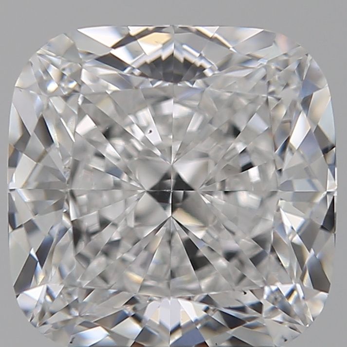 2.82 Carat Cushion Lab Diamond with  Cut Diamond in 14KT  view 1
