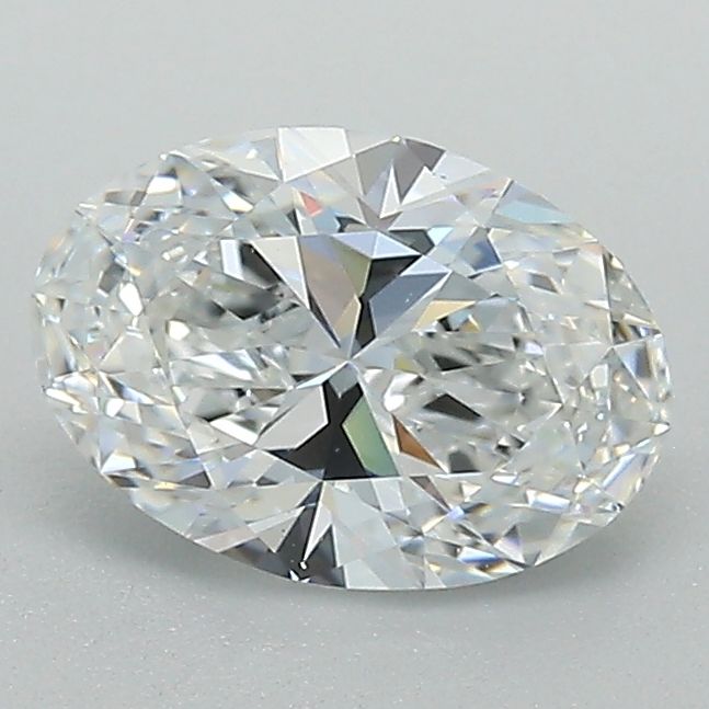 1.01 Carat Oval Lab Diamond with  Cut Diamond in 14KT  view 1
