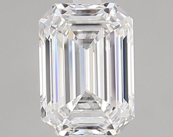 1.02 Carat Emerald Lab Diamond with  Cut Diamond in 14KT  view 1
