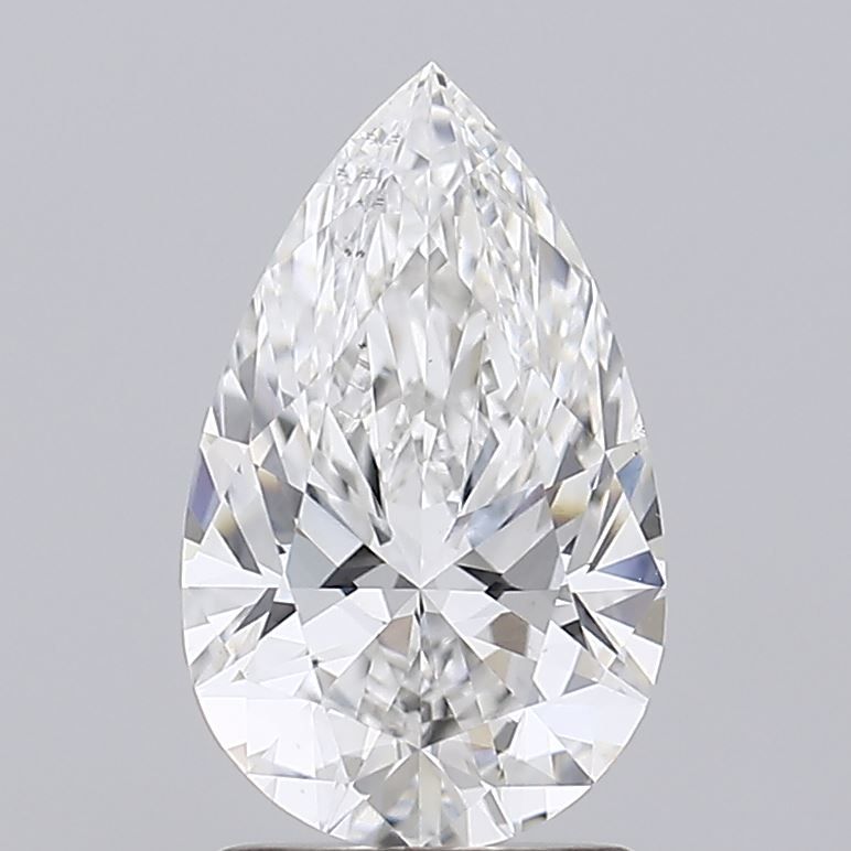 1.71 Carat Pear Lab Diamond with  Cut Diamond in 14KT  view 1
