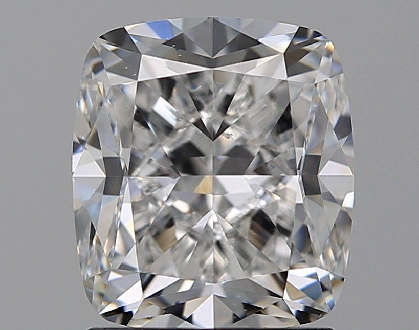 2.0 Carat Cushion Natural Diamond with  Cut Diamond in 14KT  view 1
