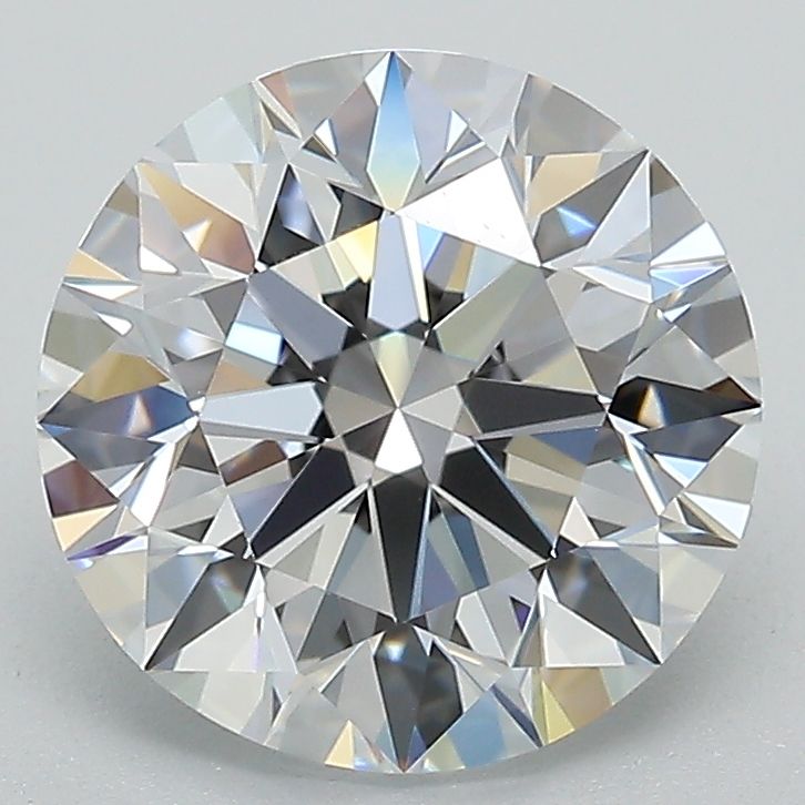 3.03 Carat Round Lab Diamond with  Cut Diamond in 14KT  view 1
