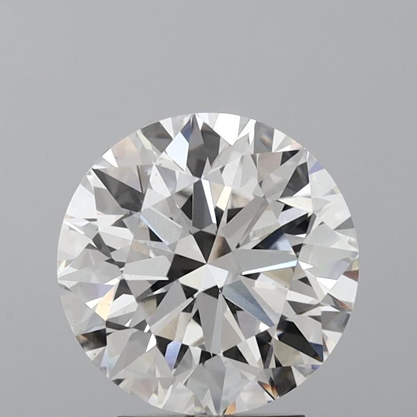 3.25 Carat Round Lab Diamond with  Cut Diamond in 14KT  view 1

