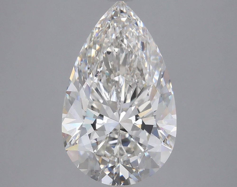 4.48 Carat Pear Lab Diamond with  Cut Diamond in 14KT  view 1
