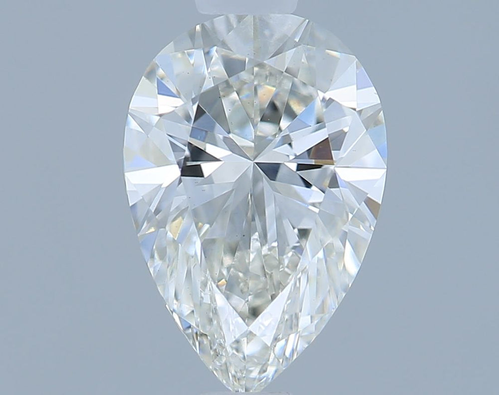 1.0 Carat Pear Lab Diamond with  Cut Diamond in 14KT  view 1
