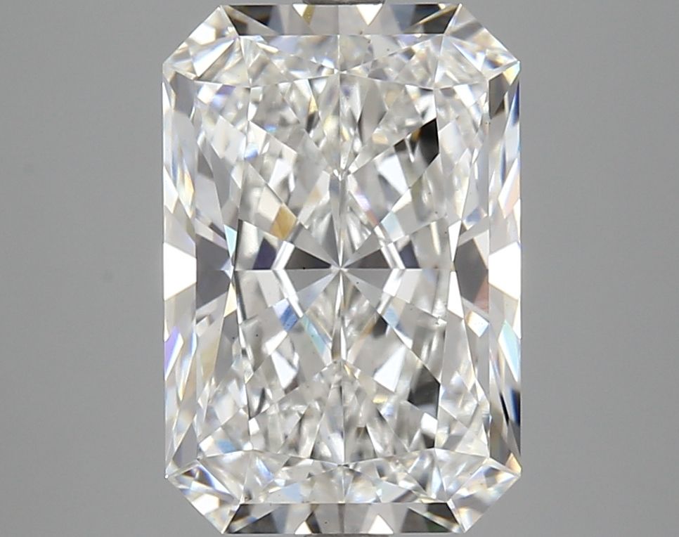 4.95 Carat Radiant Lab Diamond with  Cut Diamond in 14KT  view 1
