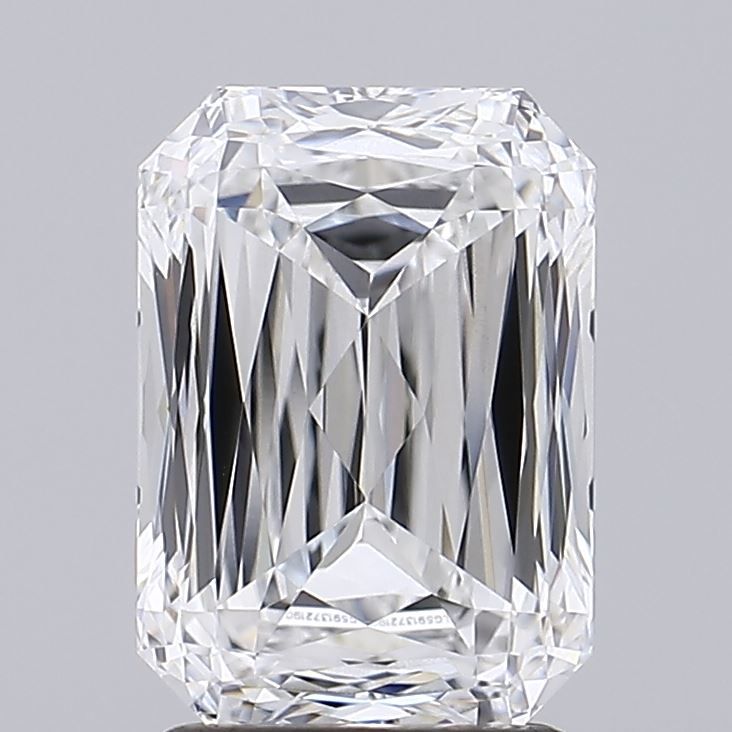 2.58 Carat Radiant Lab Diamond with  Cut Diamond in 14KT  view 1

