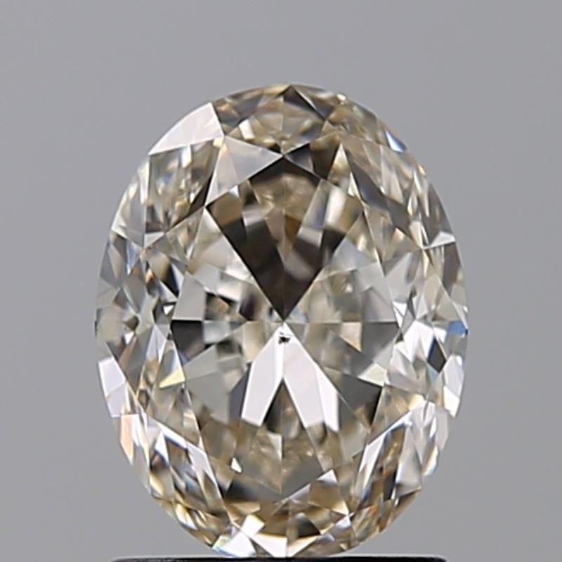 2.0 Carat Oval Natural Diamond with  Cut Diamond in 14KT  view 1
