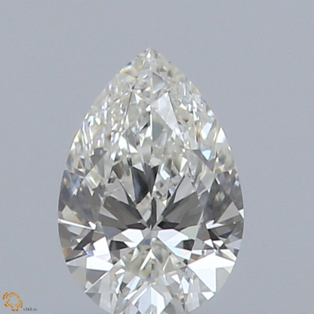 0.4 Carat Pear Natural Diamond with  Cut Diamond in 14KT  view 1

