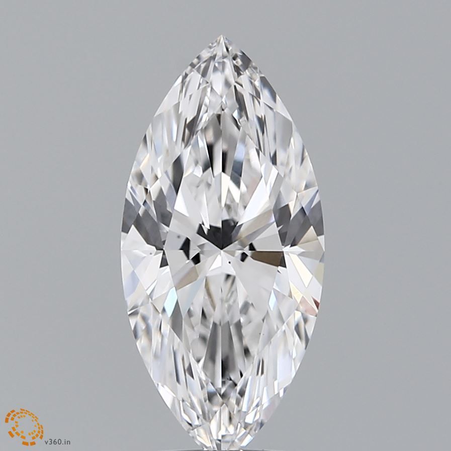 2.1 Carat Marquise Lab Diamond with  Cut Diamond in 14KT  view 1
