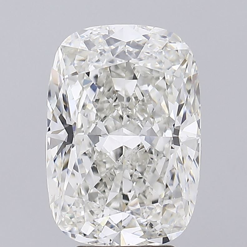 5.39 Carat Cushion Lab Diamond with  Cut Diamond in 14KT  view 1
