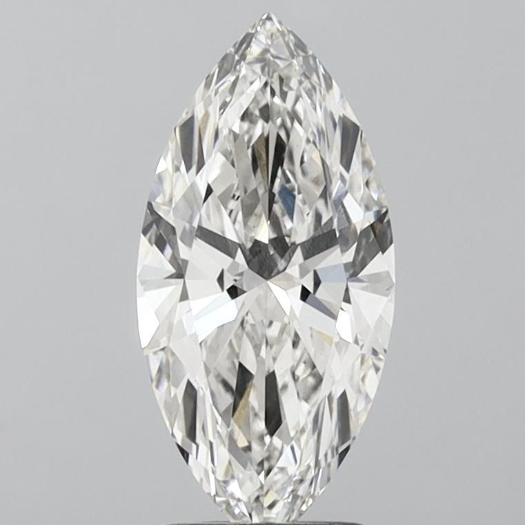 2.1 Carat Marquise Lab Diamond with  Cut Diamond in 14KT  view 1
