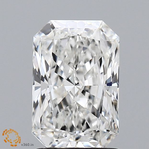 1.53 Carat Radiant Lab Diamond with  Cut Diamond in 14KT  view 1
