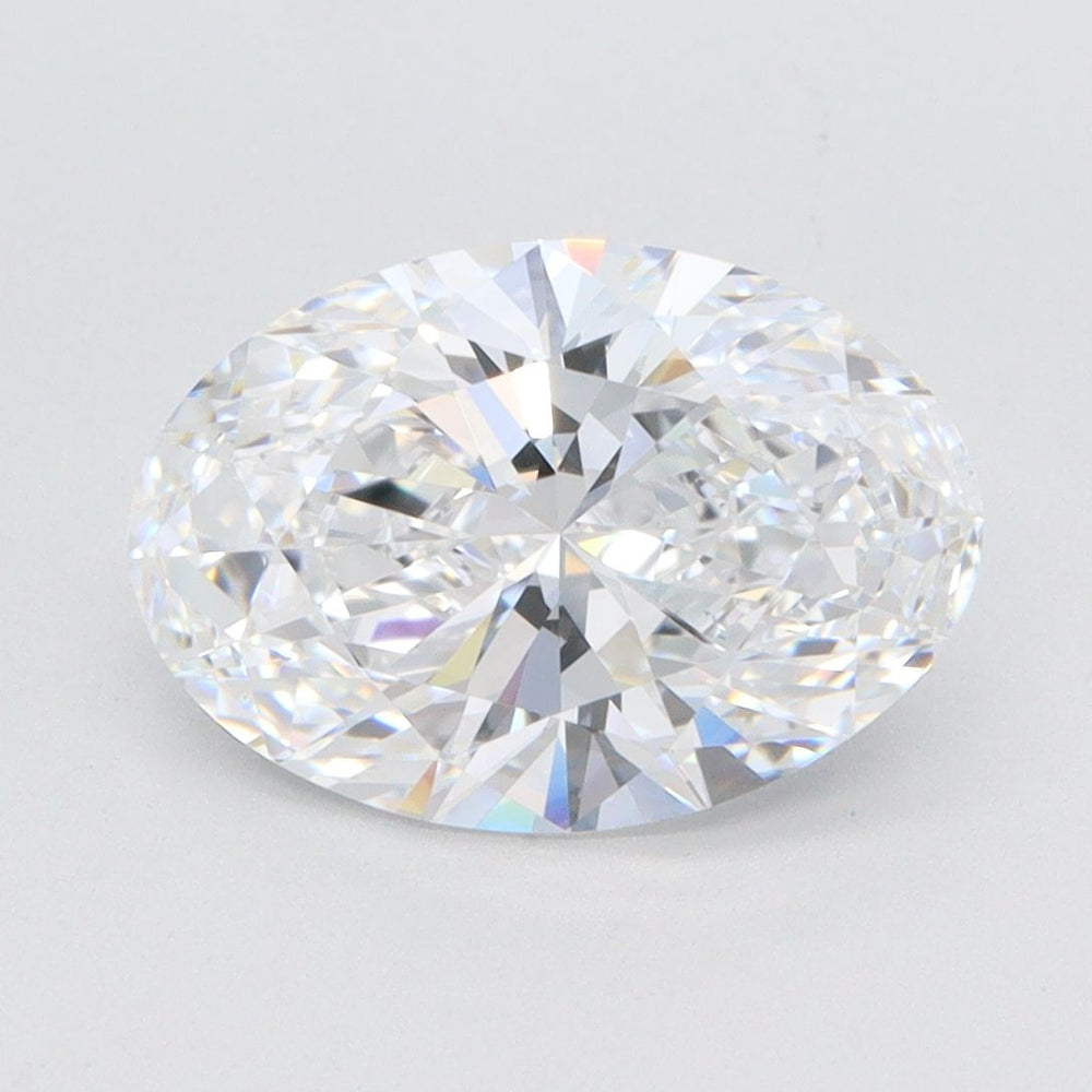 2.42 Carat Oval Lab Diamond with  Cut Diamond in 14KT  view 1
