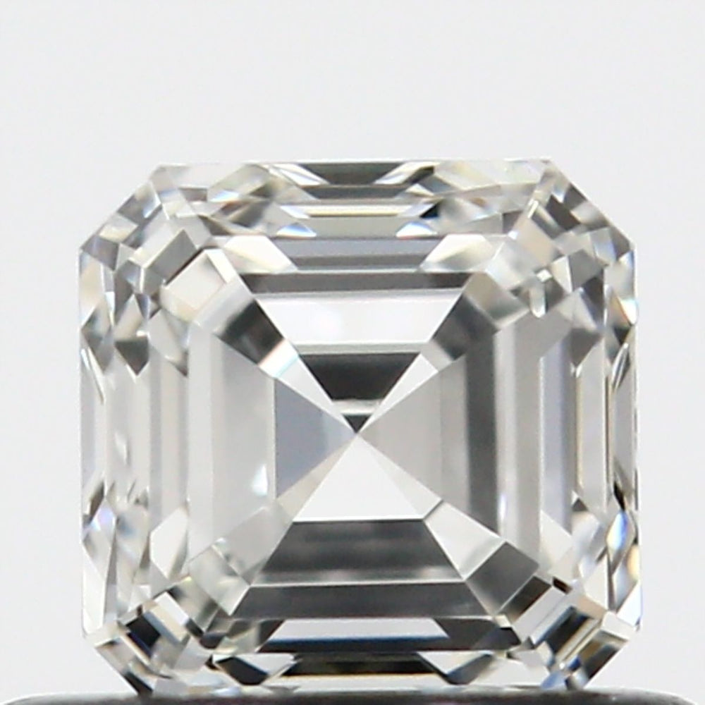 0.53 Carat Asscher Natural Diamond with  Cut Diamond in 14KT  view 1
