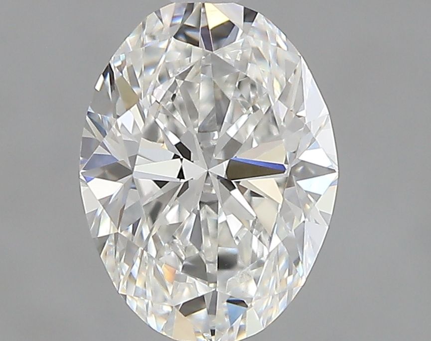 0.9 Carat Oval Natural Diamond with  Cut Diamond in 14KT  view 1
