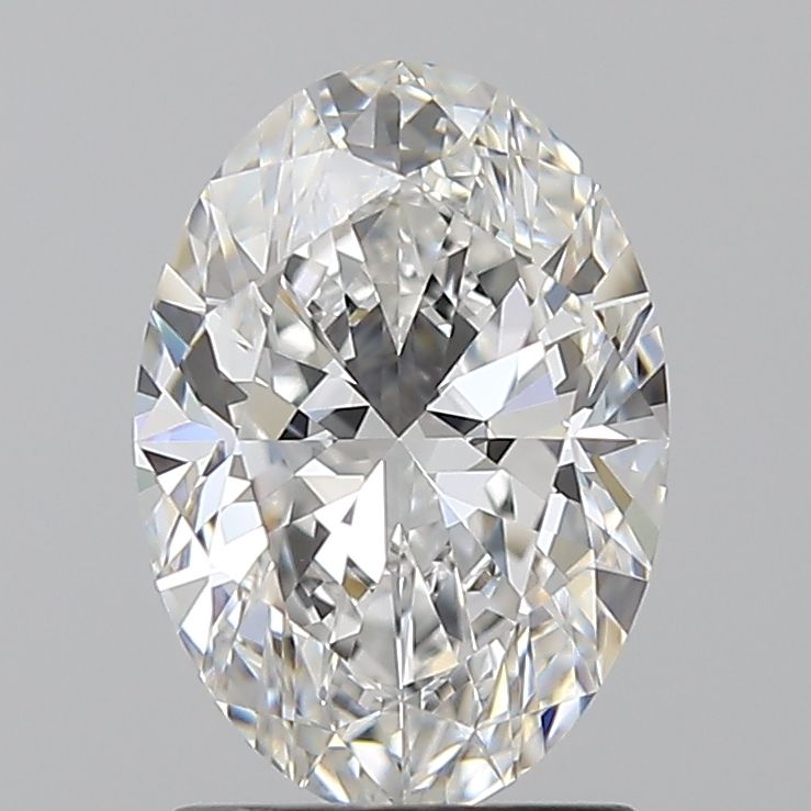1.71 Carat Oval Natural Diamond with  Cut Diamond in 14KT  view 1
